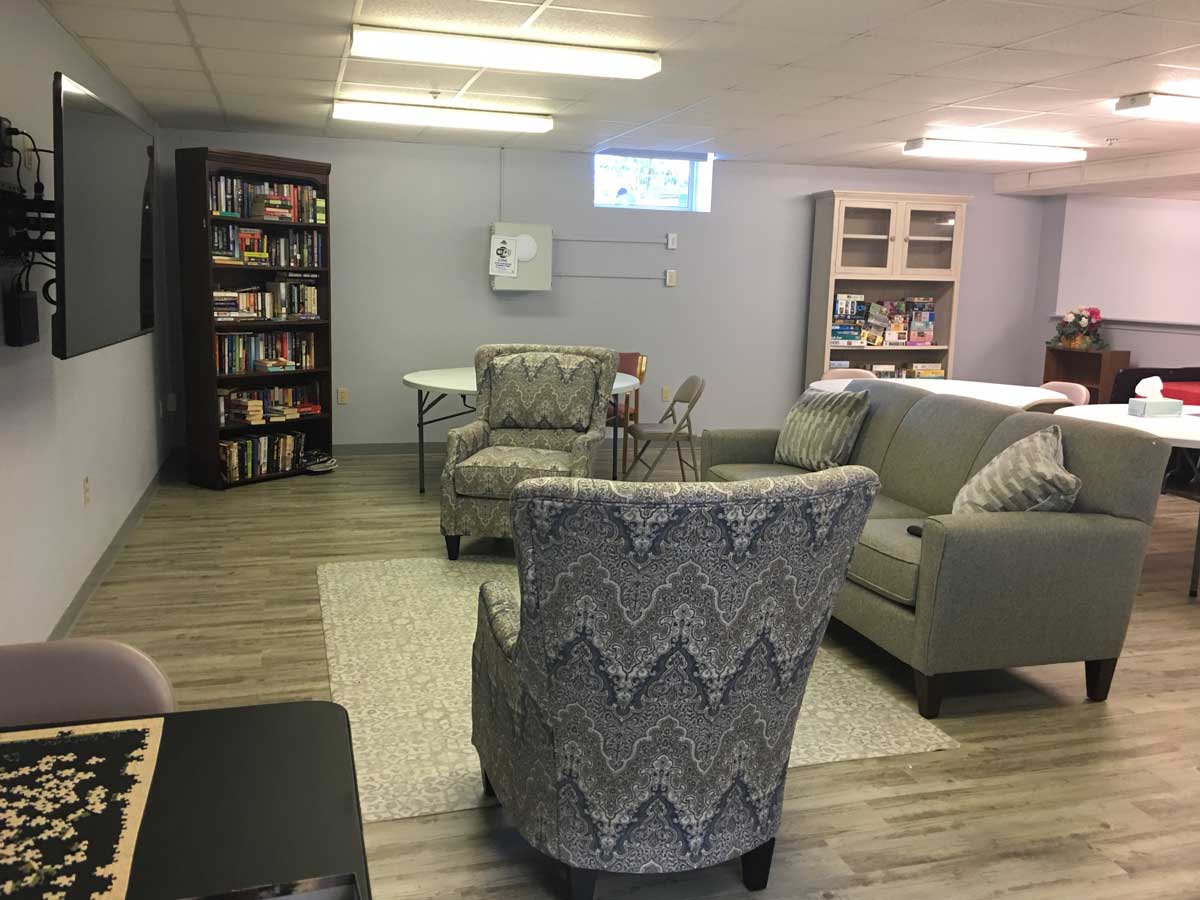 View of the commons area