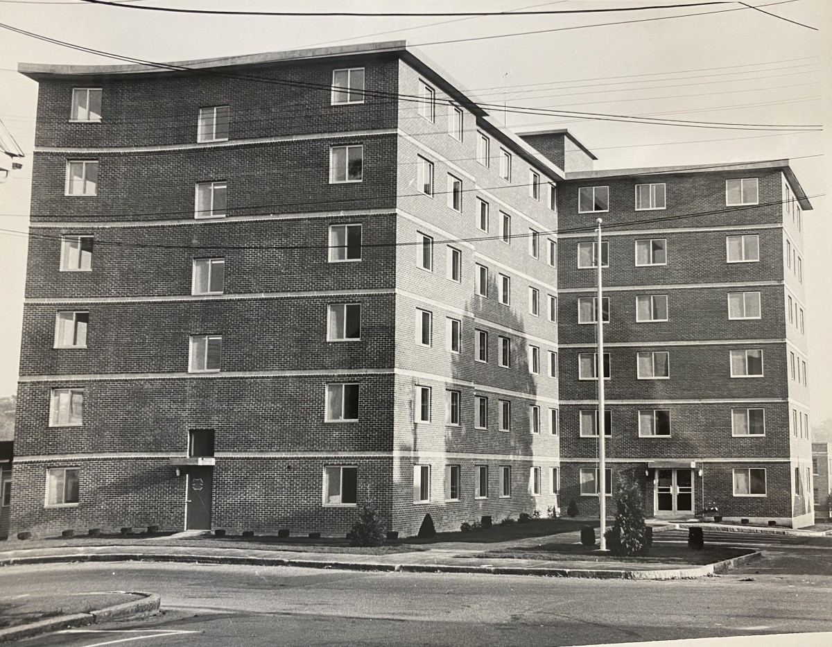 Historic view of the apartment building