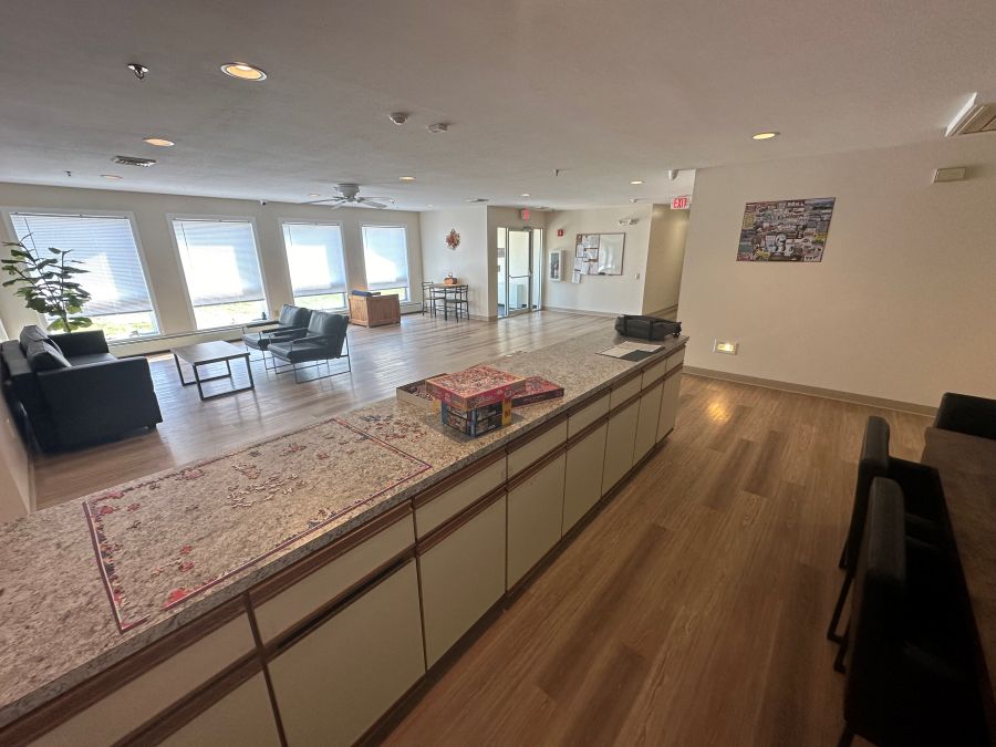Seating area and puzzle counter top
