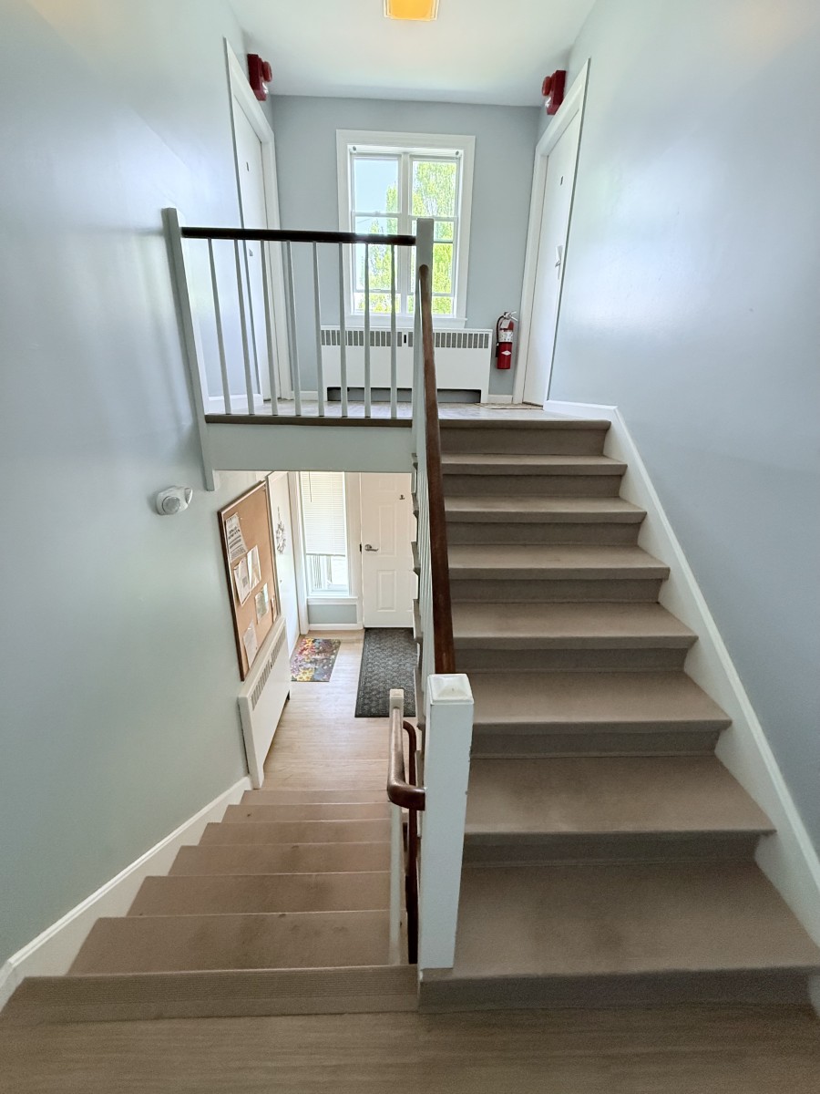 Apartment buidilng hallway and stairwell