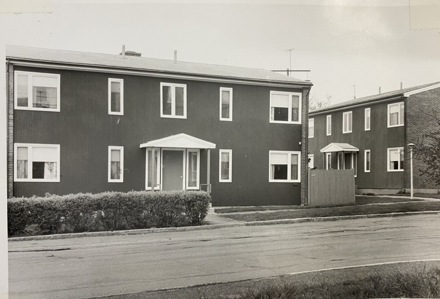 Historic view of the apartment building from the street
