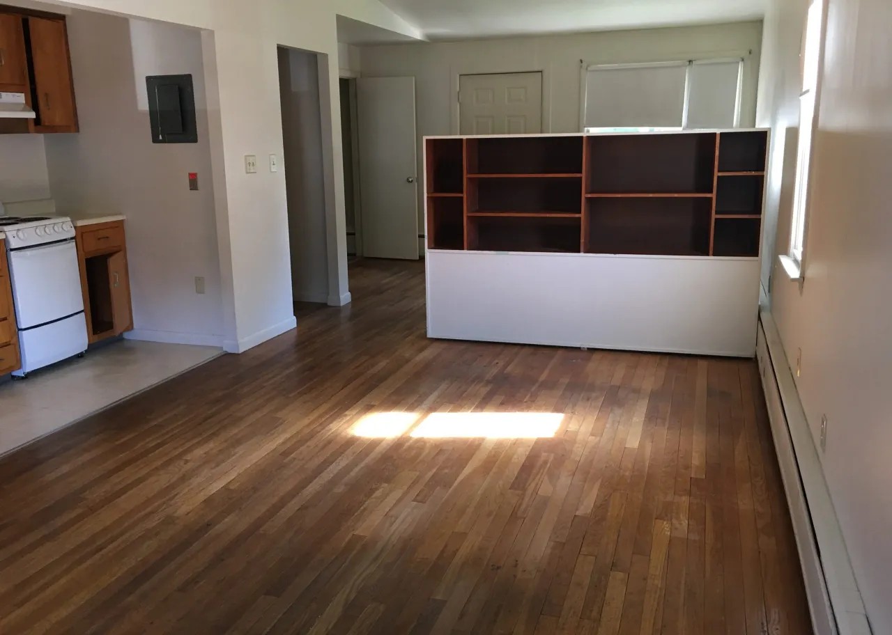 Shelving stand in the living space